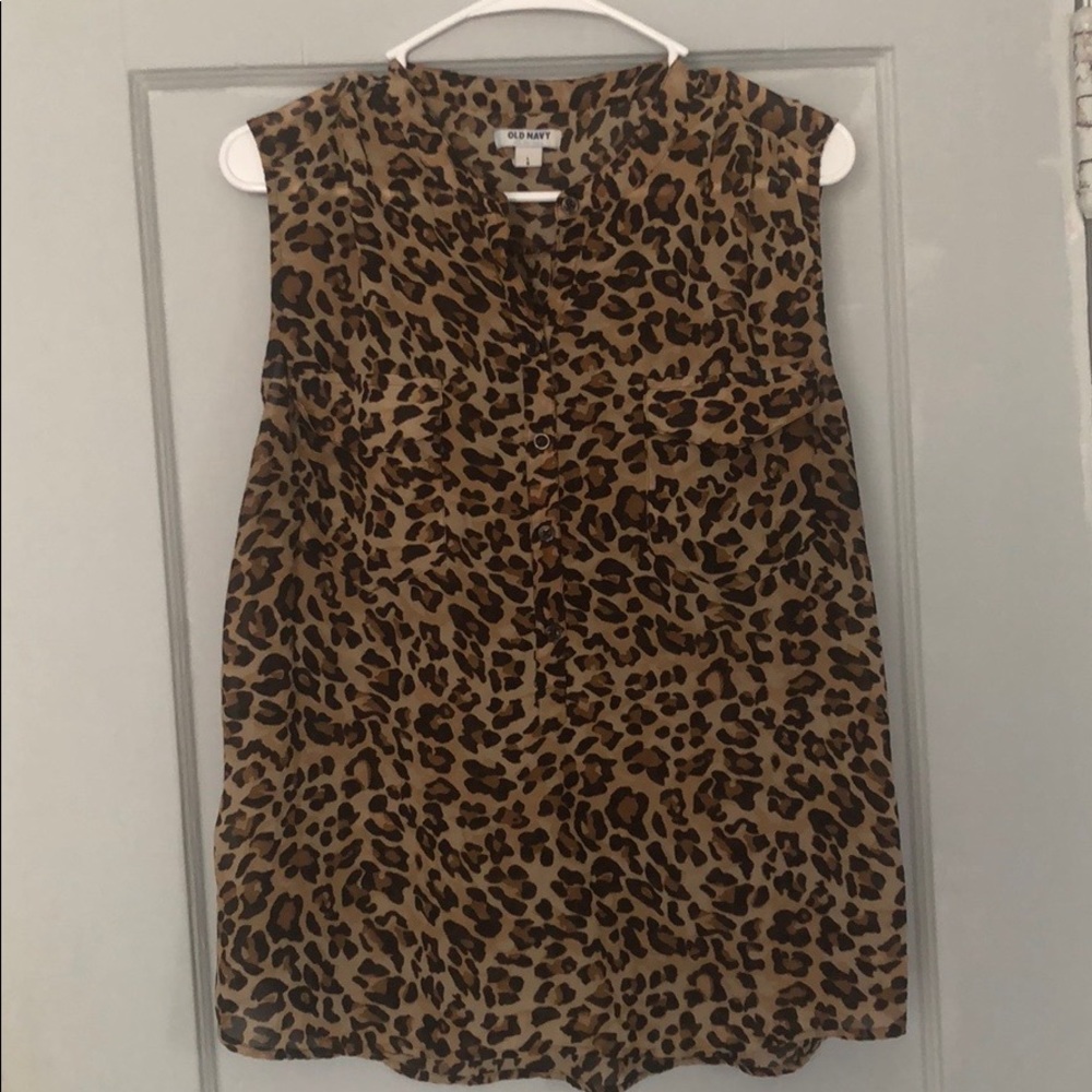 🔥Leopard print sheer top